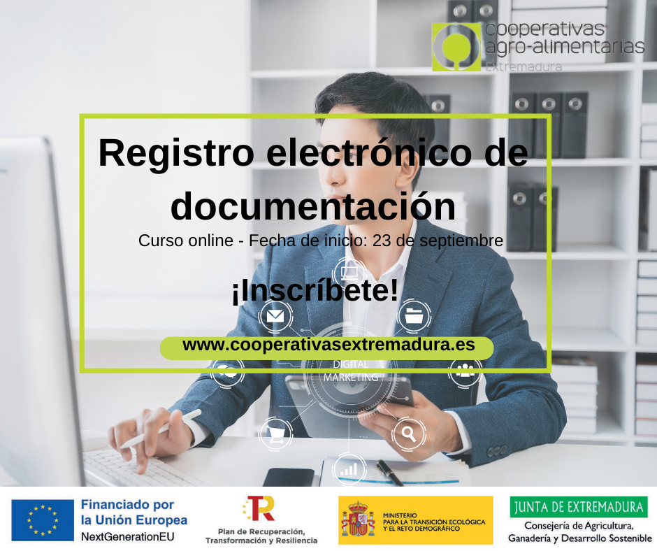 Curso online: notificación y registro electrónico de la documentación en cooperativas agroalimentarias