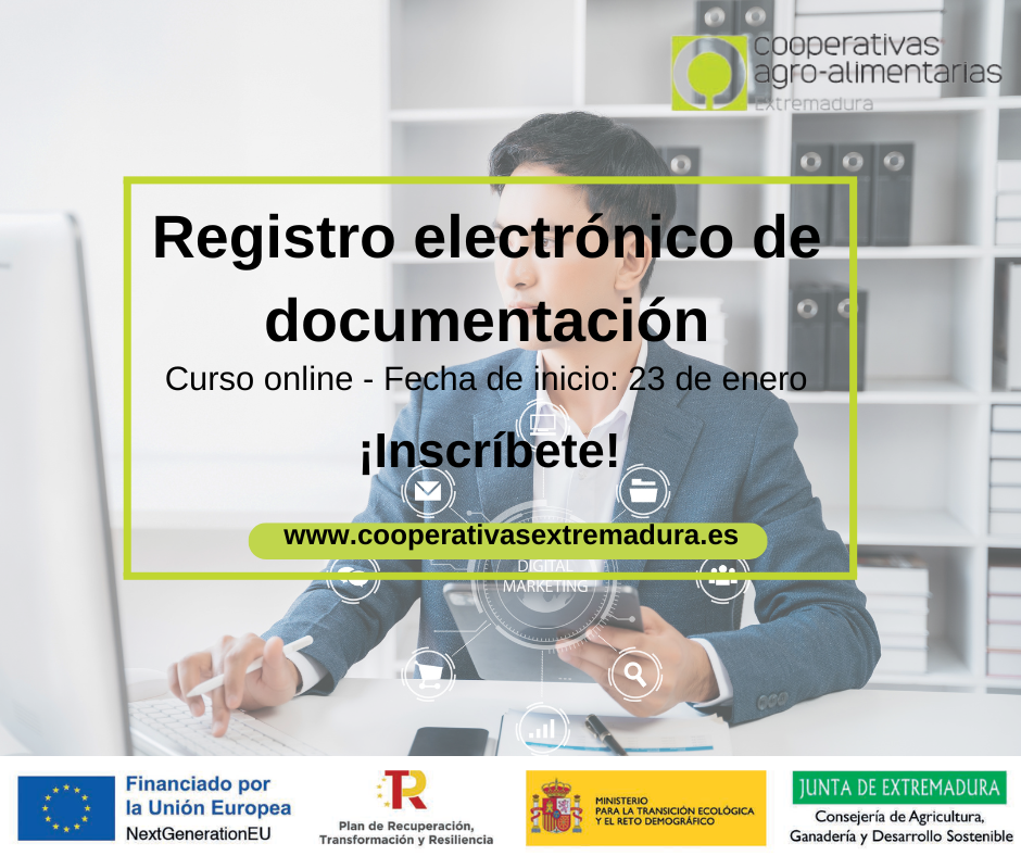 Curso online:  notificación y registro electrónico de la documentación de las cooperativas agroalimentarias