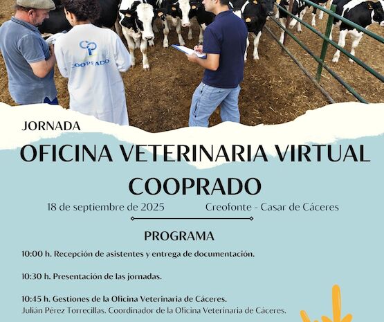 Cooperativas Extremadura y Cooprado enseñarán a ganaderos a manejar la Oficina Veterinaria Virtual