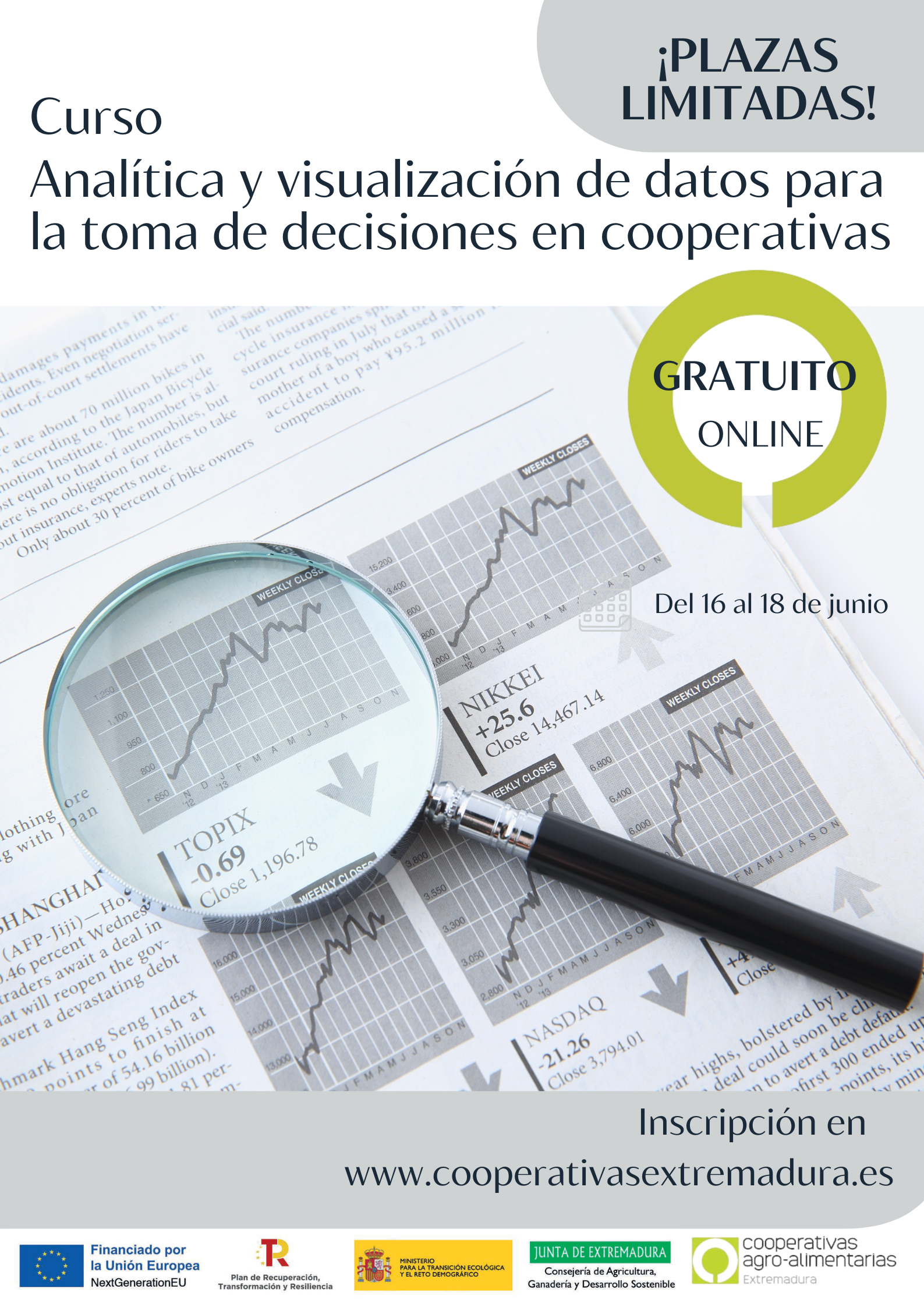 Curso online: Análisis y visualización de datos para la toma de decisiones en las cooperativas agroalimentarias Curso online: Análisis y visualización de datos para la toma de decisiones en las cooperativas agroalimentarias